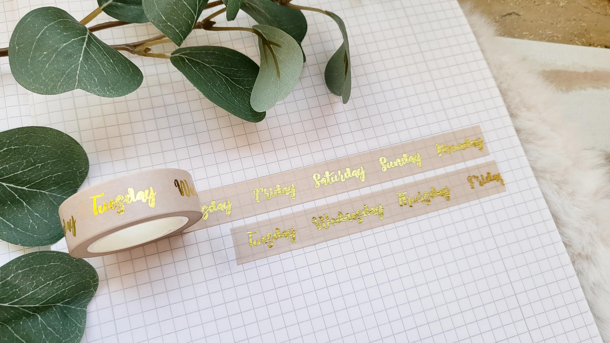 Washi Tape Weekdays